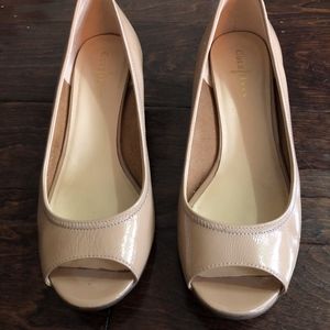 Tan patent Cole Hahn Tali wedge